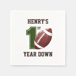 最初の年を下回る |サッカー誕生日 スタンダードカクテルナプキン