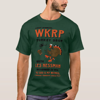 最初の年次WKRPトルコのドロップ Tシャツ