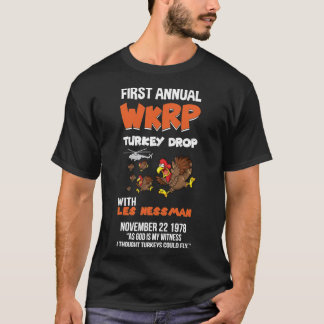 最初の年次WKRP Turkey Drop Essential  Tシャツ