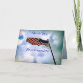 最初の応答者に感謝 カード (正面)