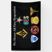 最初の応答者のバナー 横断幕 (縦)