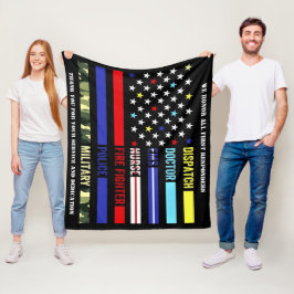 最初の応答者 フリースブランケット