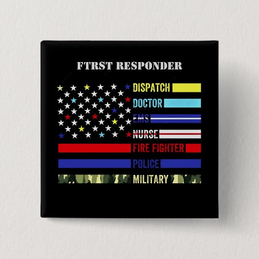 最初の応答者 缶バッジ (正面)