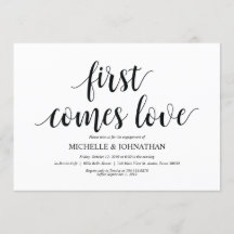 最初の愛来、婚約パーティ招待状