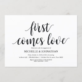 最初の愛来、婚約パーティ招待状 招待状