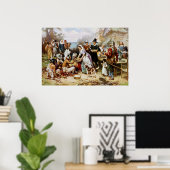 最初の感謝祭絵を描の歴史は ポスター (ホームオフィス)