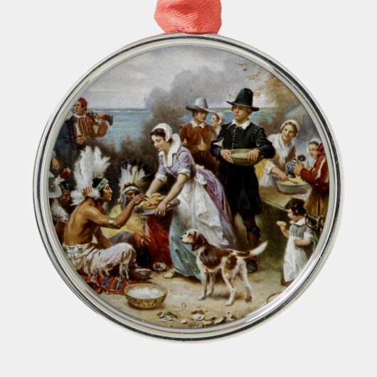 最初の感謝祭 メタルオーナメント (正面)