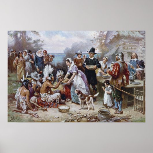 『最初の感謝祭』(最初のかんしゃさい、The First Thanksgiving)ジーン・フェリス ポスター (正面)