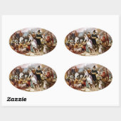 最初の感謝 楕円形シール (シート)