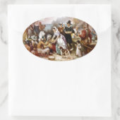 最初の感謝 楕円形シール (バッグ)