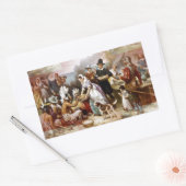 最初の感謝 長方形シール (封筒)