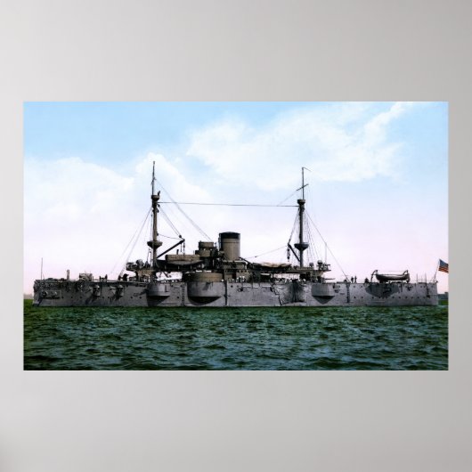 最初の戦艦USSテキサス州1898 ポスター (正面)