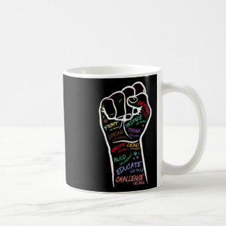 最初の手の黒の生活の問題黒の履歴月 コーヒーマグカップ