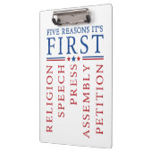 最初の改正による言論の自由の集会 クリップボード (左)