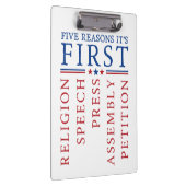 最初の改正による言論の自由の集会 クリップボード (右)