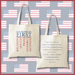 最初の改正による言論の自由の集会 トートバッグ