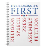最初の改正による言論の自由の集会 ノートブック (正面)