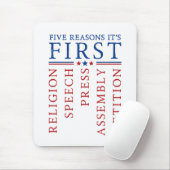 最初の改正による言論の自由の集会 マウスパッド (マウス)