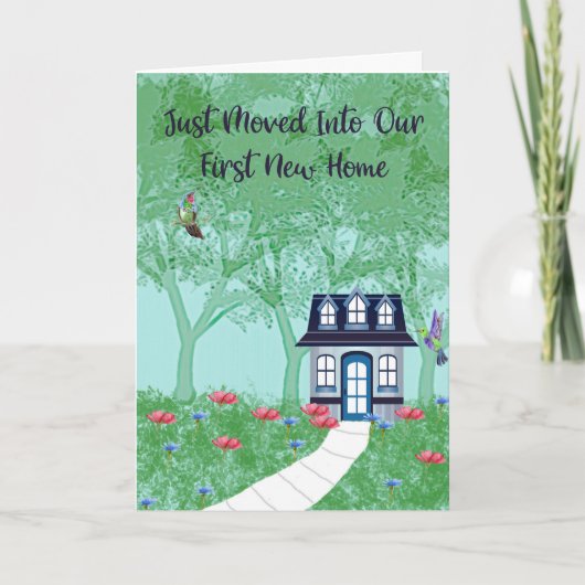 最初の新しいホームのお知らせ サンキューカード (正面)