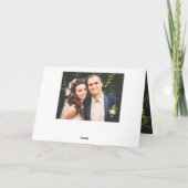 最初の新婚ホリデー手描き | 赤 | 写真 シーズンカード (裏面)