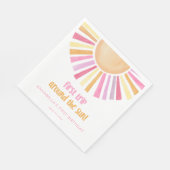 最初の旅のまわりに太陽の女の子の最初の誕生日 スタンダードランチョンナプキン (角)