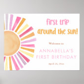 最初の旅のまわりに太陽の女の子の最初の誕生日 ポスター (正面)