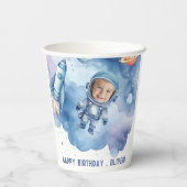 最初の旅のまわりに太陽の宇宙誕生日 紙コップ (裏面)