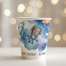 最初の旅のまわりに太陽の宇宙誕生日 紙コップ