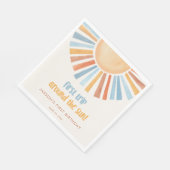 最初の旅のまわりに太陽の最初の誕生日パーティー スタンダードランチョンナプキン (角)