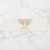 最初の旅のまわりに太陽の最初の誕生日パーティー ペットボトルラベル (シングルラベル)