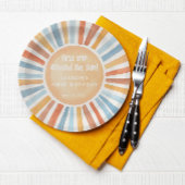 最初の旅のまわりに太陽の最初の誕生日パーティー ペーパープレート