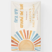 最初の旅のまわりに太陽の最初の誕生日パーティー 横断幕 (縦)