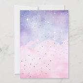 最初の旅のまわりに太陽宇宙の女の子の写真 招待状 (裏面)