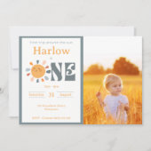 最初の旅のまわりに日の写真ニュートラル 招待状 (正面)