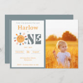 最初の旅のまわりに日の写真ニュートラル 招待状 (正面/裏面)