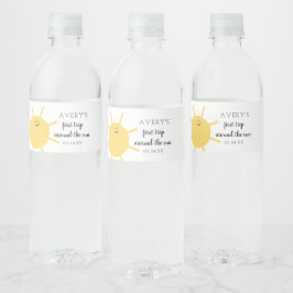 最初の旅のまわりに日の最初の誕生日サンシャインワ ペットボトルラベル