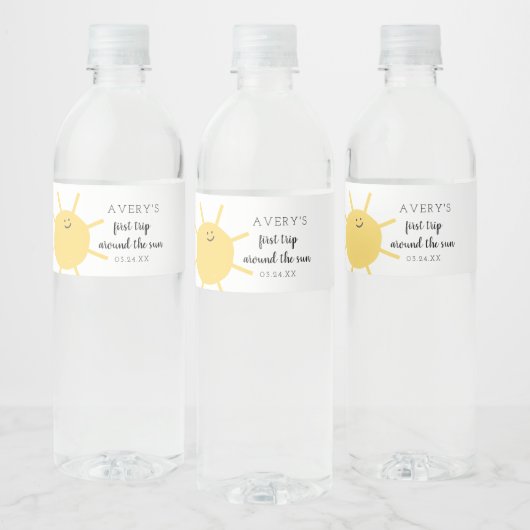 最初の旅のまわりに日の最初の誕生日サンシャインワ ペットボトルラベル (ボトル)