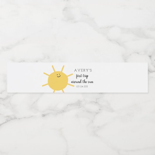 最初の旅のまわりに日の最初の誕生日サンシャインワ ペットボトルラベル (シングルラベル)