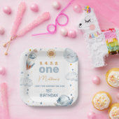 最初の旅のまわりに日の最初の誕生日パーティー紙 ペーパープレート (パーティー)