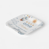 最初の旅のまわりに日の最初の誕生日パーティー紙 ペーパープレート (傾斜あり)