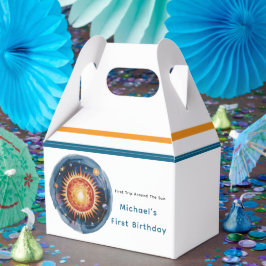 最初の旅のまわりに日の最初の誕生日パーティー フェイバーボックス