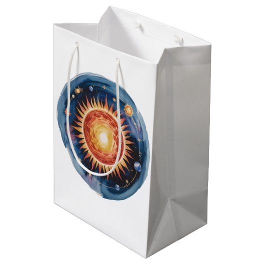 最初の旅のまわりに日の最初の誕生日パーティー ミディアムペーパーバッグ (裏面アングル)