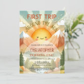 最初の旅のまわりに日の最初の誕生日パーティー 招待状 (スタンド正面)