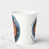 最初の旅のまわりに日の最初の誕生日パーティー 紙コップ (右)