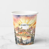 最初の旅のまわりに日の最初の誕生日ボホ自然 紙コップ (裏面)