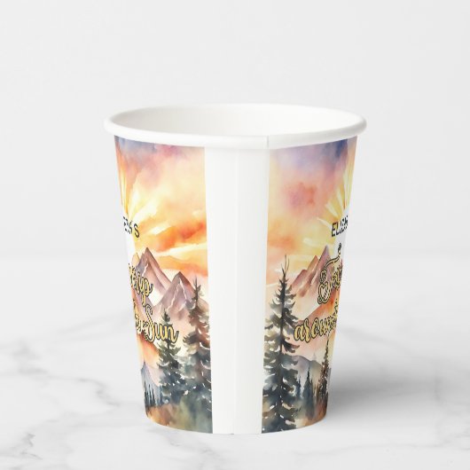 最初の旅のまわりに日の最初の誕生日ボホ自然 紙コップ (右)