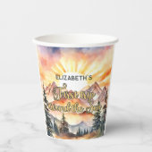 最初の旅のまわりに日の最初の誕生日ボホ自然 紙コップ (正面)