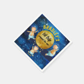 最初の旅のまわりに日の誕生日のナカスタムプキン スタンダードカクテルナプキン (角)