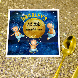 最初の旅のまわりに日の誕生日のナカスタムプキン スタンダードカクテルナプキン