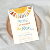 最初の旅のまわりに日ボホレトロ1st誕生日 招待状